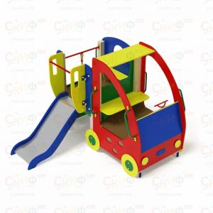 Детский игровой комплекс «Машинка с горкой 1» ДИК 1105 Н 750
