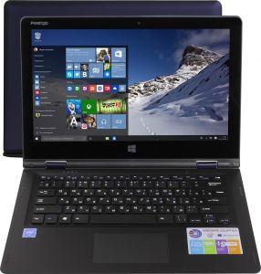 Ноутбук-трансформер PRESTIGIO Prestigio Visconte Ecliptica, 13.3", IPS, Intel Atom X5 Z8350 1.44ГГц, 4Гб, 32Гб eMMC, Intel HD Graphics 400, Windows 10, PNT10131DEDB, темно-синий