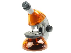 Микроскоп школьный Микромед Атом 40x-640x (апельсин)