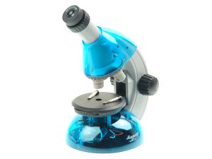 Микроскоп школьный Микромед Атом 40x-640x (лазурь)