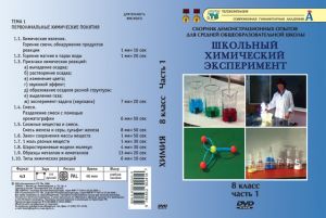 Компакт-диск "Первоначальные химические понятия" 8 кл. 1 ч. (16 опытов, 48 мин.) (DVD)