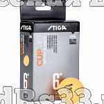 Мяч для наст. тенниса Stiga Cup ABS, арт.1110-2503-06, диам.40+мм, пластик, упак. 6 шт, оранж.