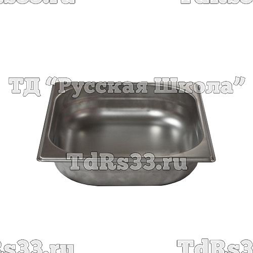 Гастроемкость без крышки нерж. GN-1/2 глубина 65, 3,3 л. (325х265х65 мм.), в упак.10/20 шт