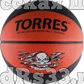 Мяч баск. любит. "TORRES Game Over" арт.B00117, р.7, износостойкая резина, нейлоновый корд, бутило