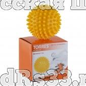 Мяч массажный "TORRES", арт.AL100607, диам. 7 см, ПВХ с выступами выс. 1 см, желтый
