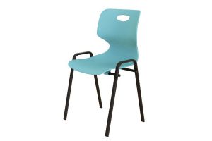 Стул офисный ИЗО с пластиком (голубой)